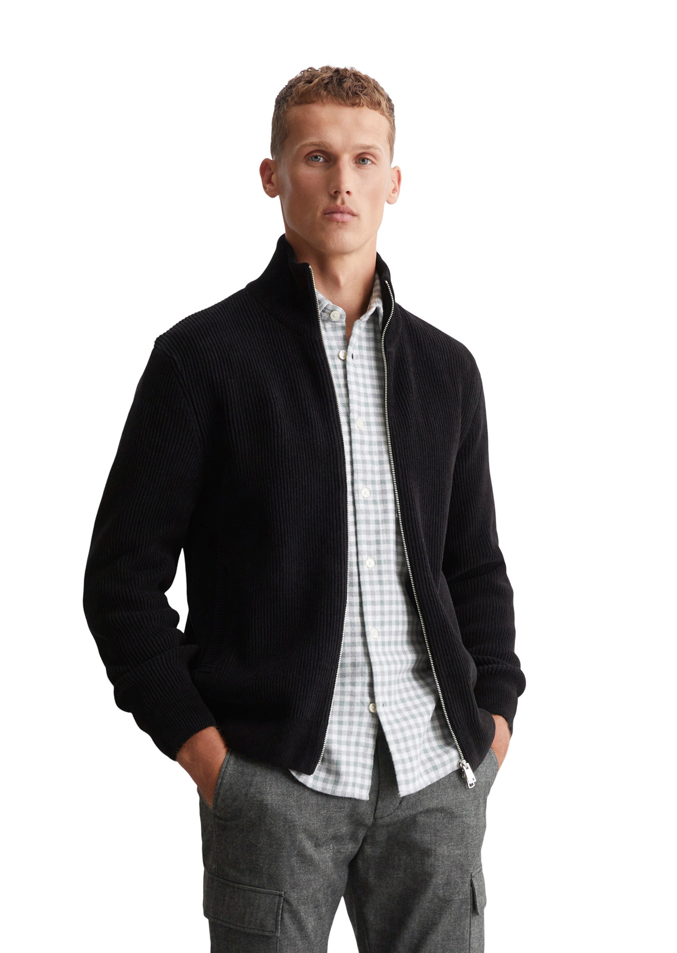 Marc O'Polo Strickjacke in Schwarz