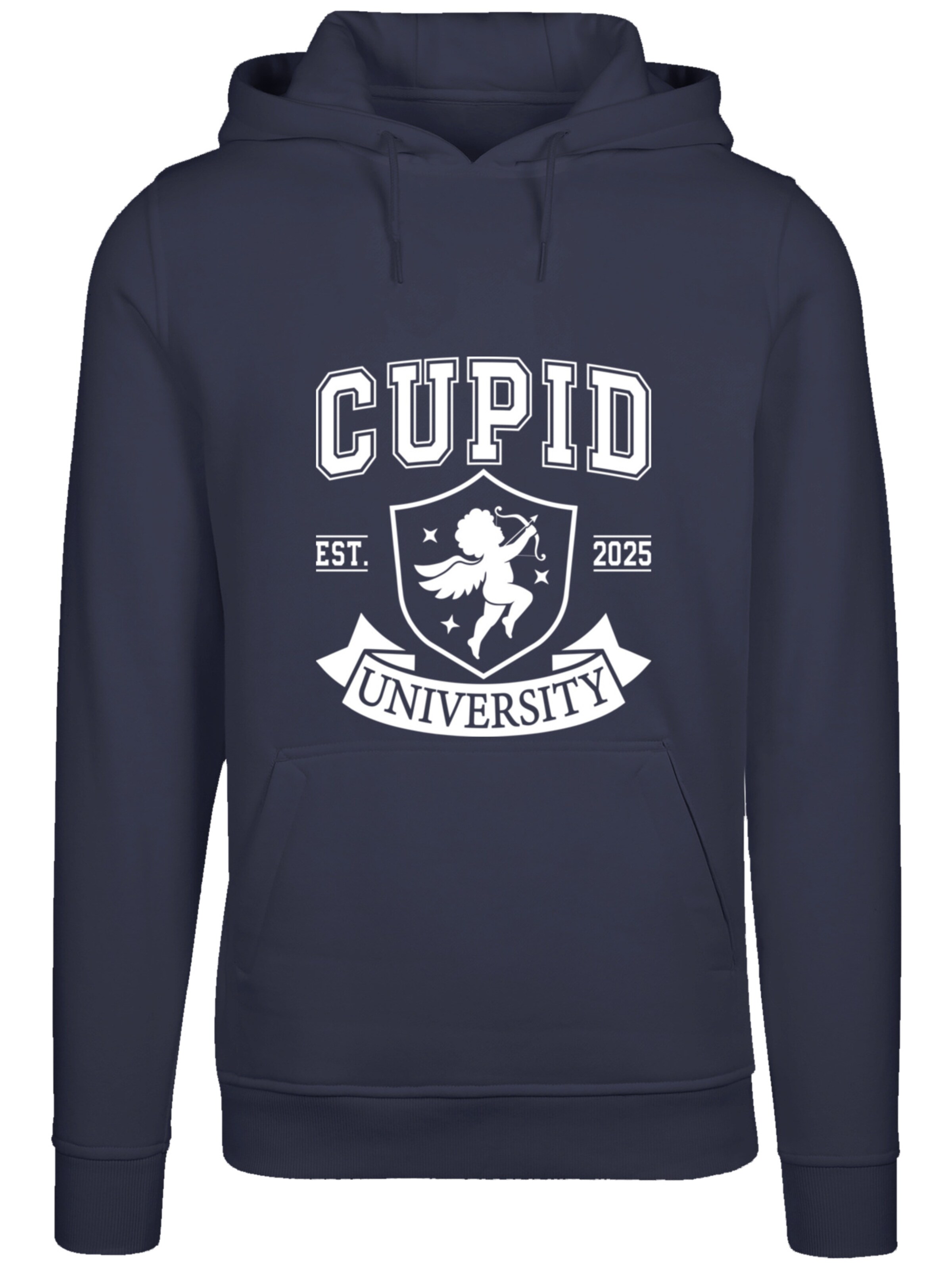 F4NT4STIC Sweatshirt 'Cupid University Valentinstag' in Blau: Vorderseite