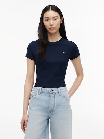 zils Tommy Jeans T-Krekls: no priekšpuses
