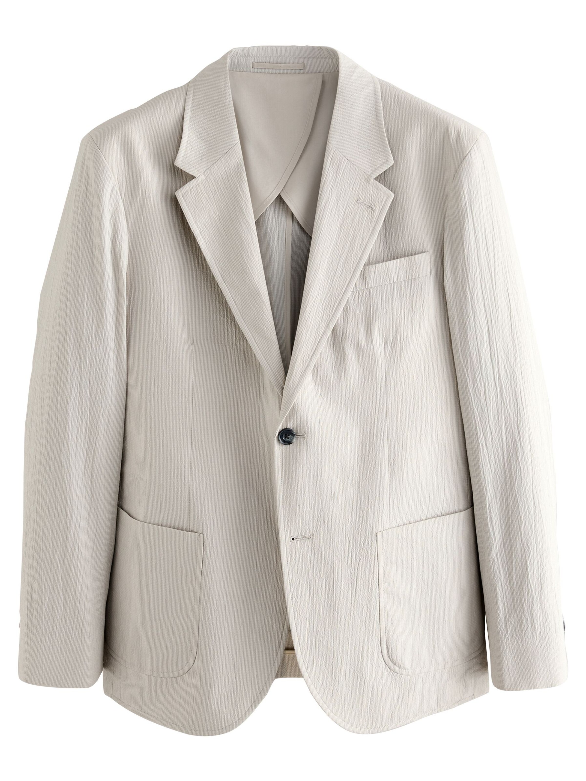 Next Slim fit Business blazer in Beige: front