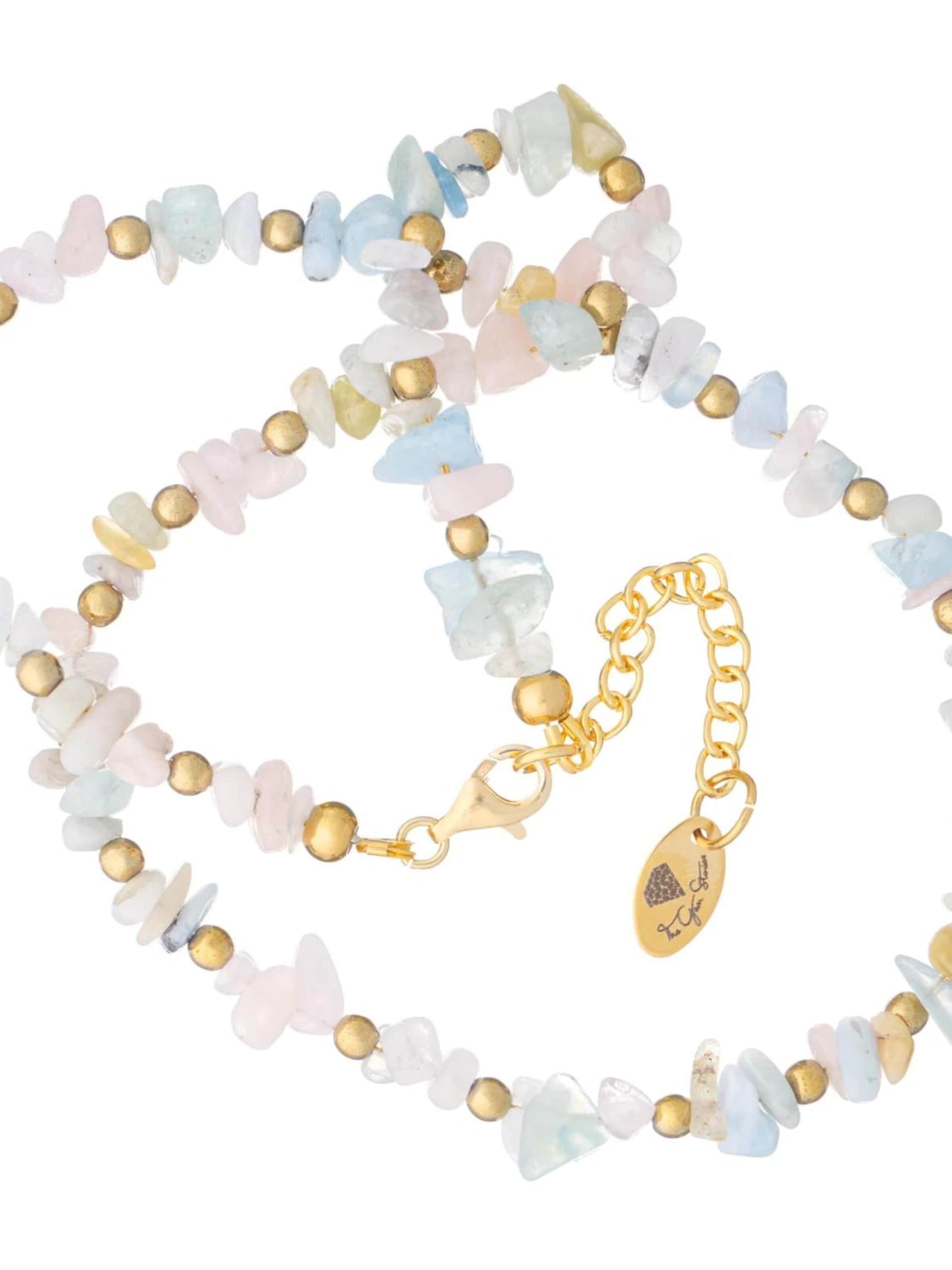 THE GEM STORIES JEWELRY Αλυσίδα 'Morganite Minimal Necklace' σε ροζ