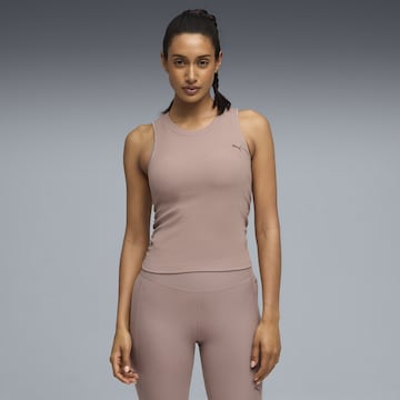 PUMA Sporttop 'Cloudspun' in Beige: voorkant