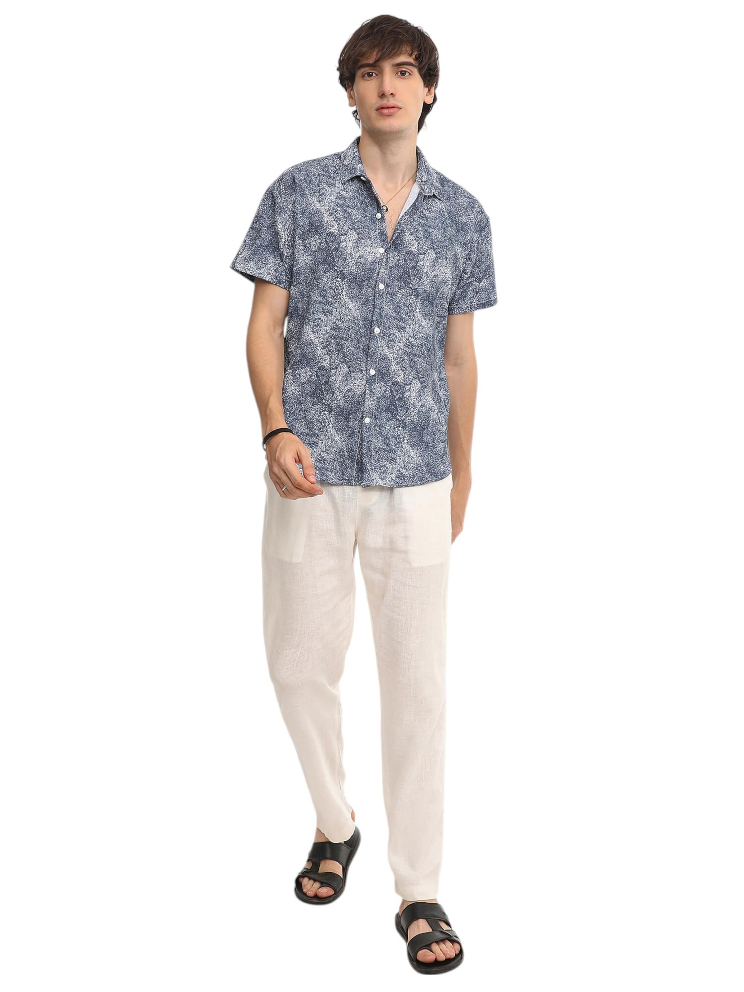 Campus Sutra Regular fit Button Up Shirt 'Tessie' in Blue