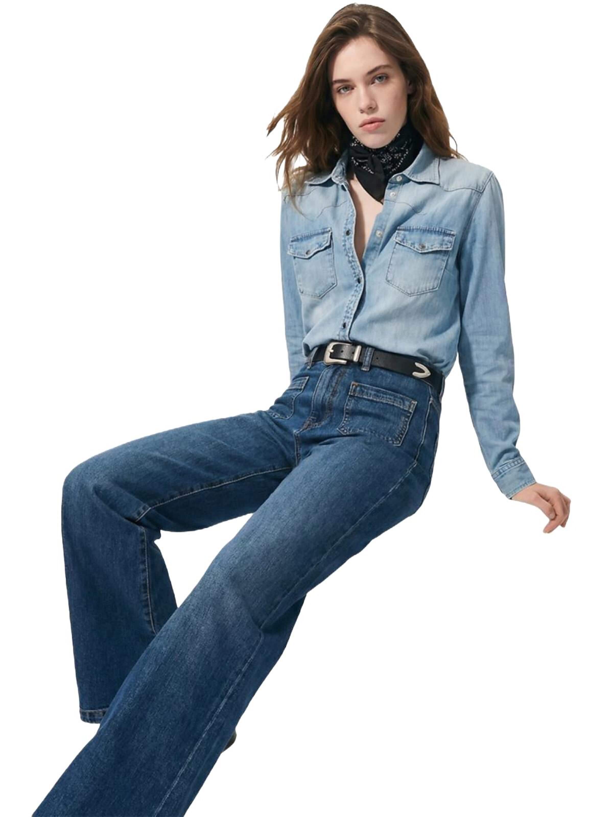 LTB Jeans Shirt 'Lucinda' in Blauw: voorkant