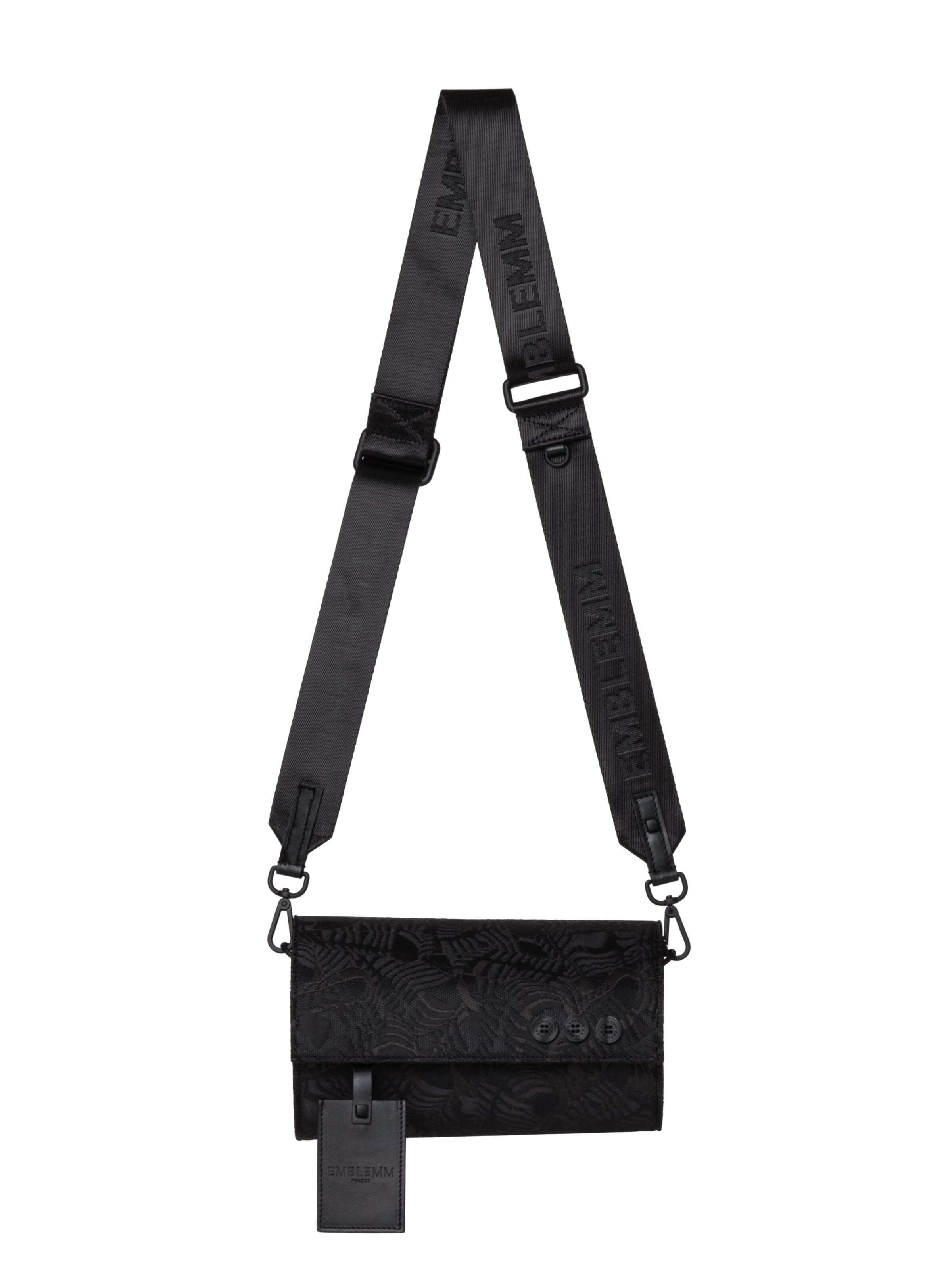 EMBLEMM Schoudertas 'Up My Sleeve' in Zwart: voorkant