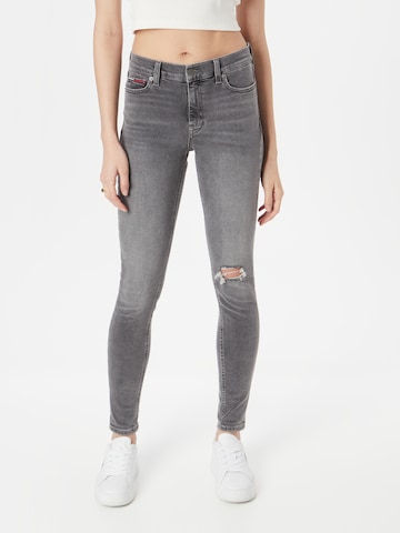 Tommy Jeans Skinny Jeans in Grey: front