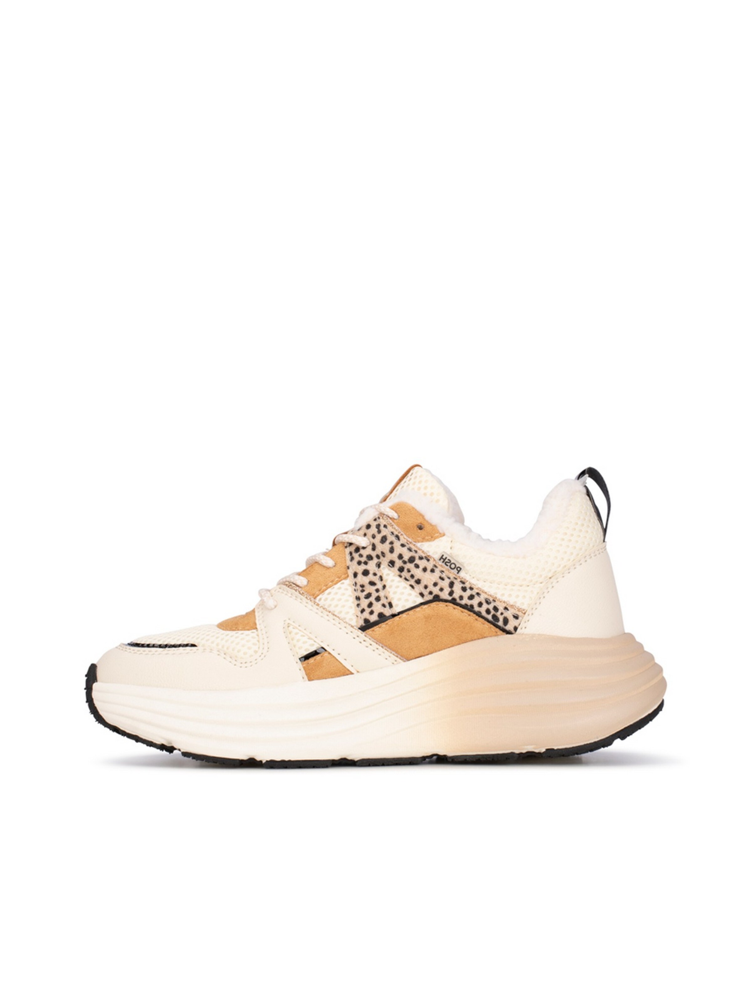 POSH by Poelman Sneakers laag 'Wavy' in Beige: voorkant