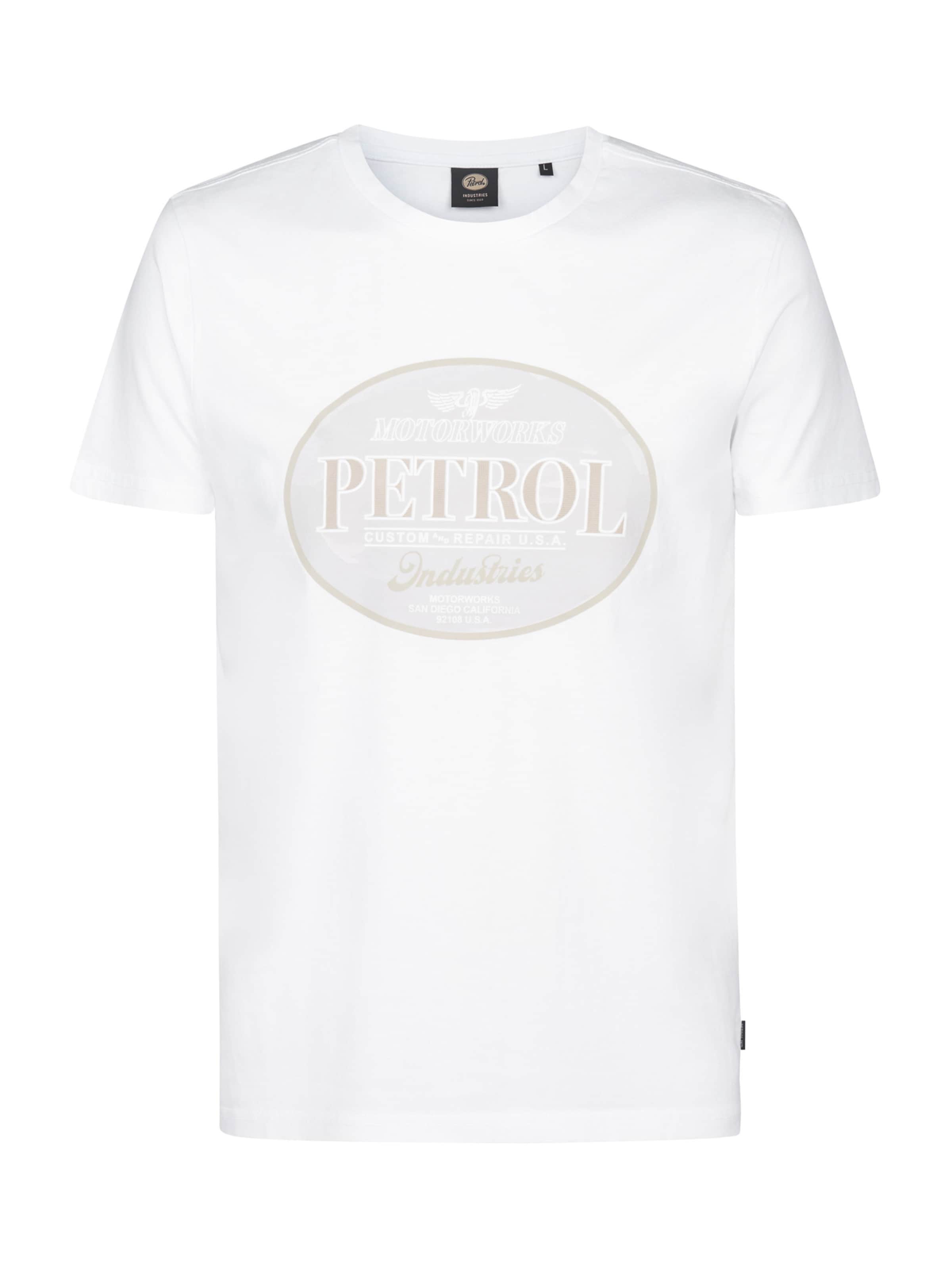Petrol Industries T-Shirt in cappuccino / weiß, Produktansicht