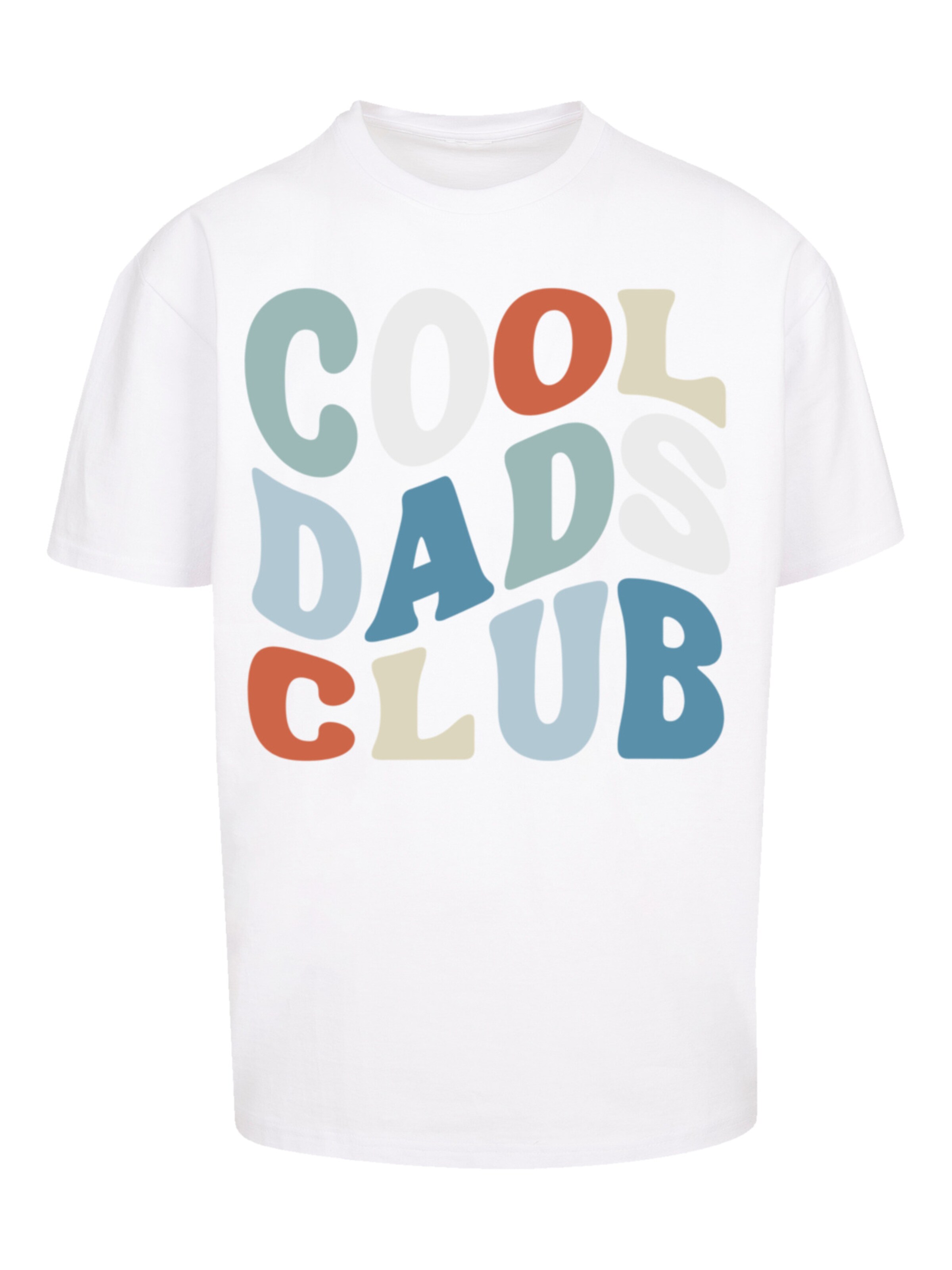 F4NT4STIC T-Shirt 'Cool Dads Club' in Weiß: Vorderseite