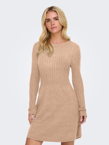 ONLY Gebreide jurk 'ONLFia' in Beige: voorkant