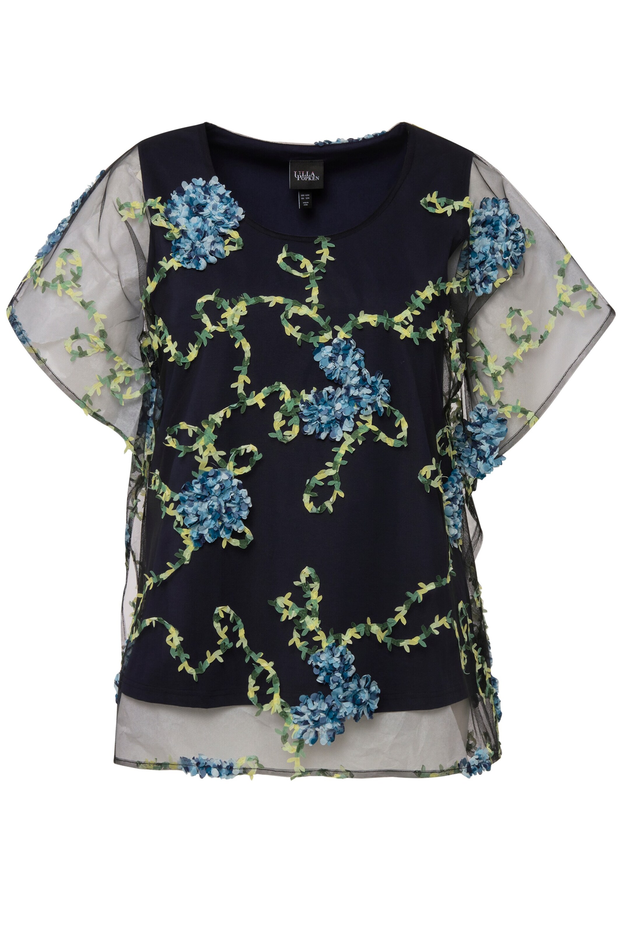 Ulla Popken Blouse in Blauw: voorkant