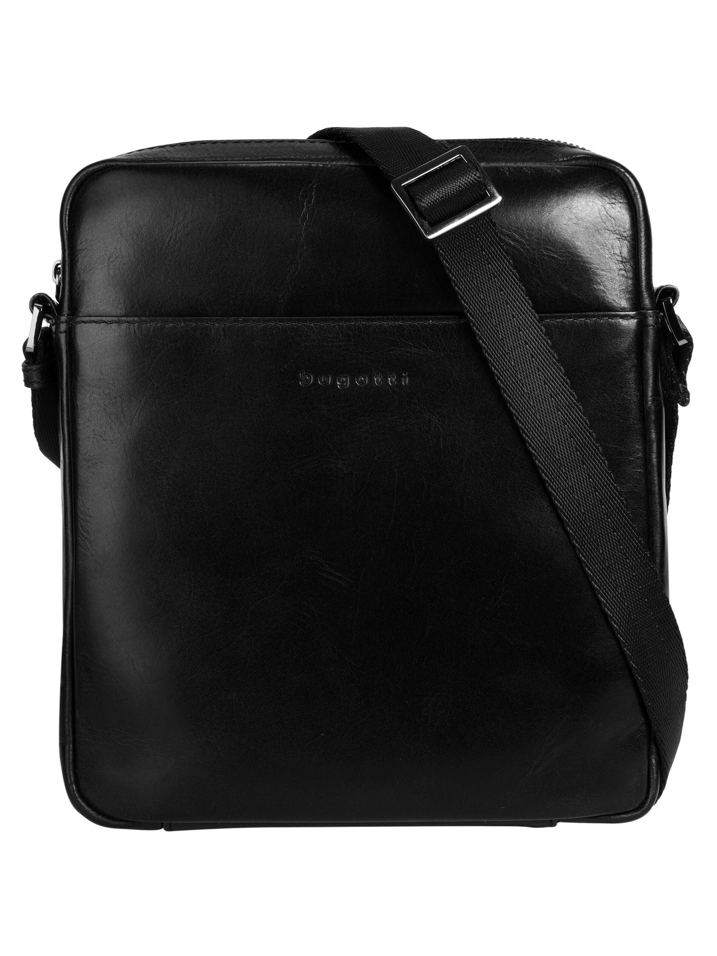 bugatti - Bolso de hombro 'ROMANO' en negro: frente