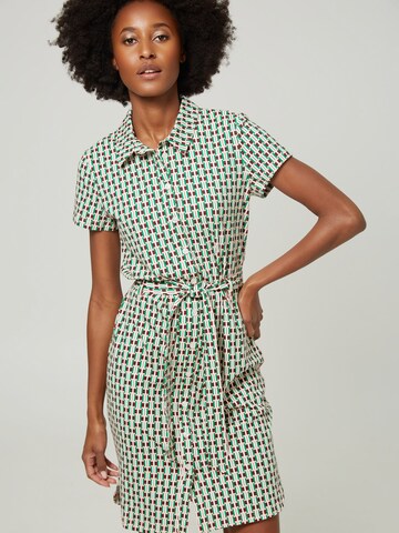 4funkyflavours Shirt Dress 'I'm Ready' in Green: front