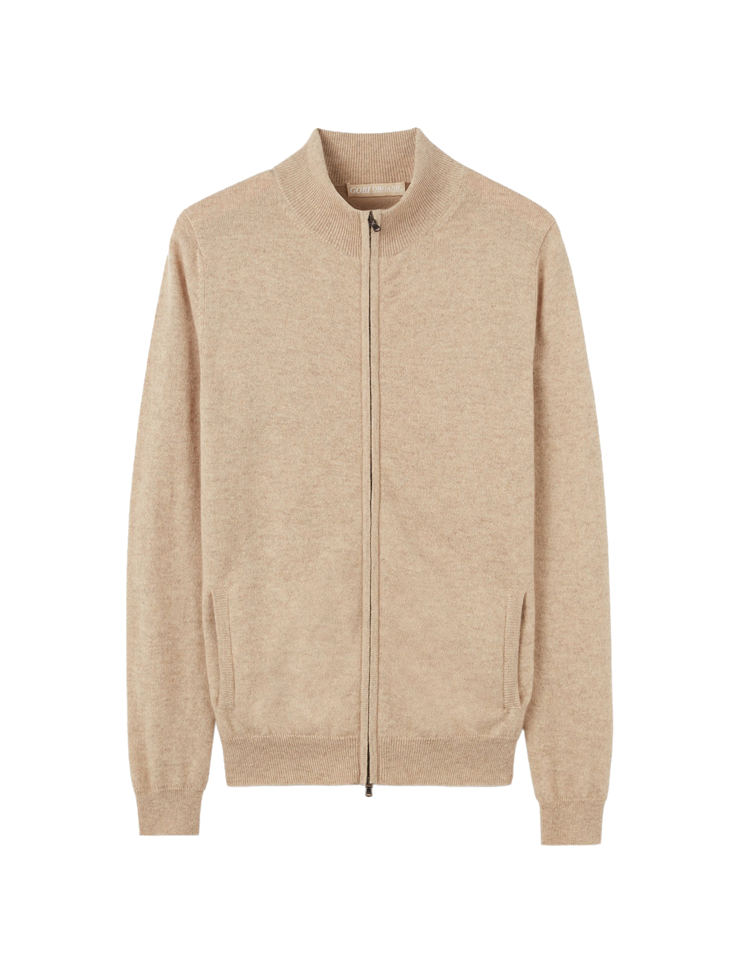 GOBI Cashmere Knit Cardigan 'Women's Essential Cashmere Full-Zip Cardigan' in Light beige, Item view