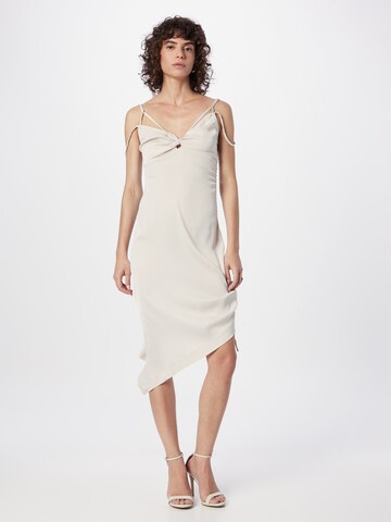 Misspap Summer Dress in Beige: front