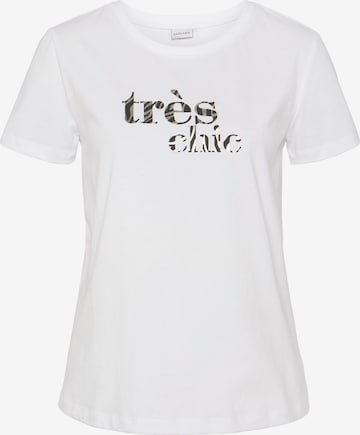 T-shirt LASCANA en blanc : devant