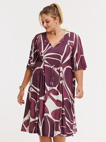 YOEK Jurk in Rood: voorkant