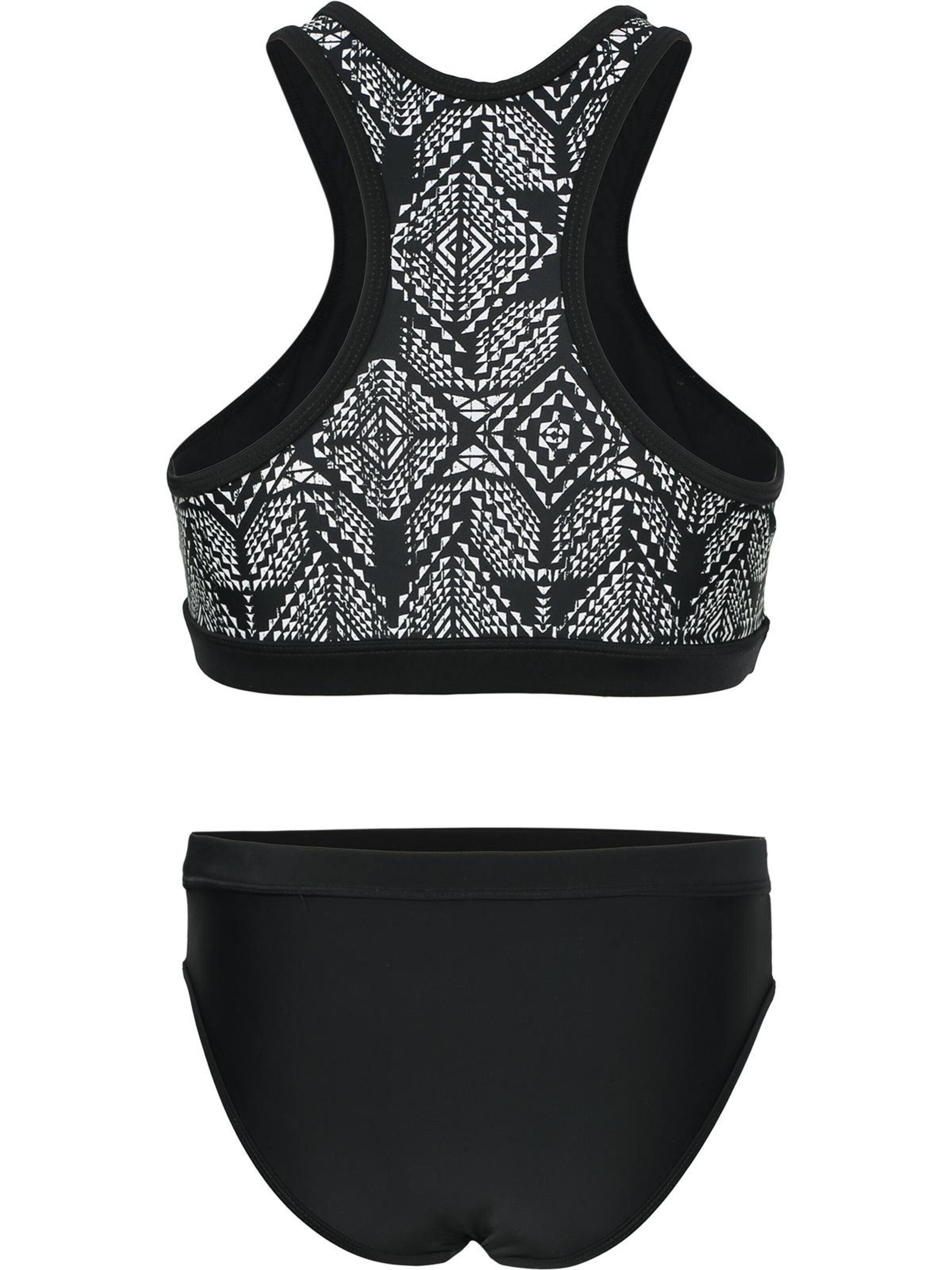 La V High neck Bikini 'Basic' in Zwart