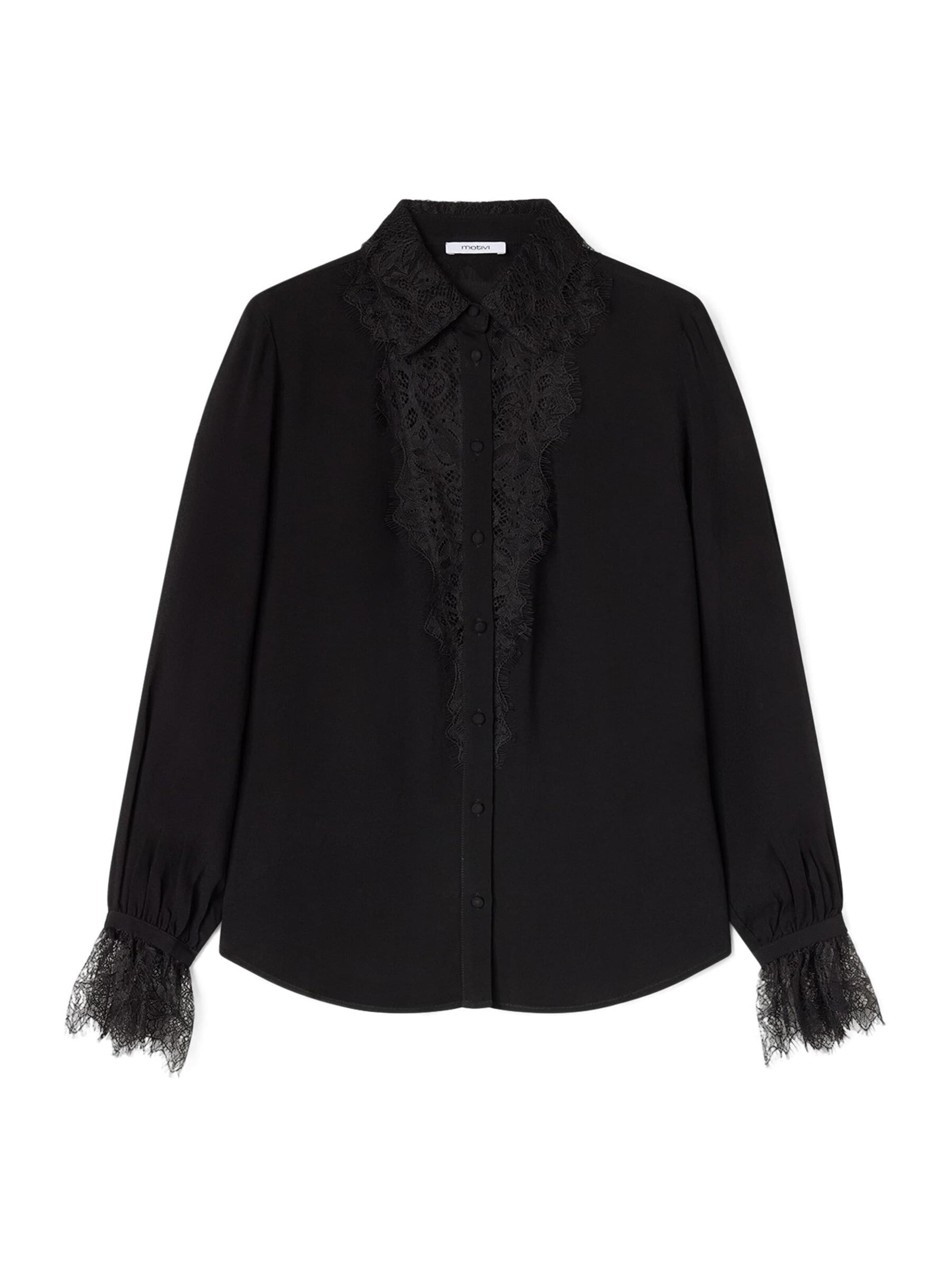MOTIVI - Blusa en negro: frente
