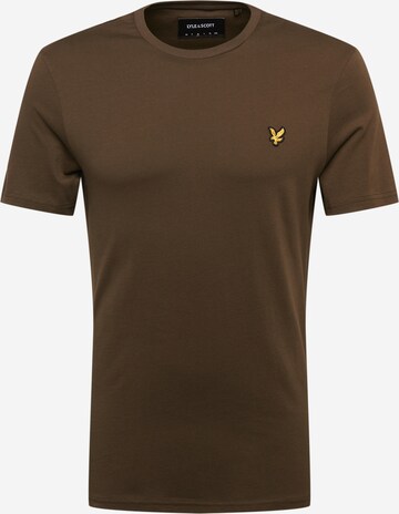 Lyle & Scott Μπλουζάκι σε καφέ: μπροστά