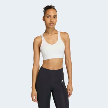 ADIDAS PERFORMANCE High Support Sports Bra in White: front