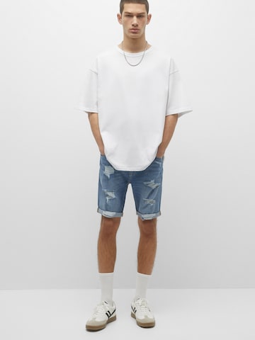 Pull&Bear Szabványos Farmer - kék: elől