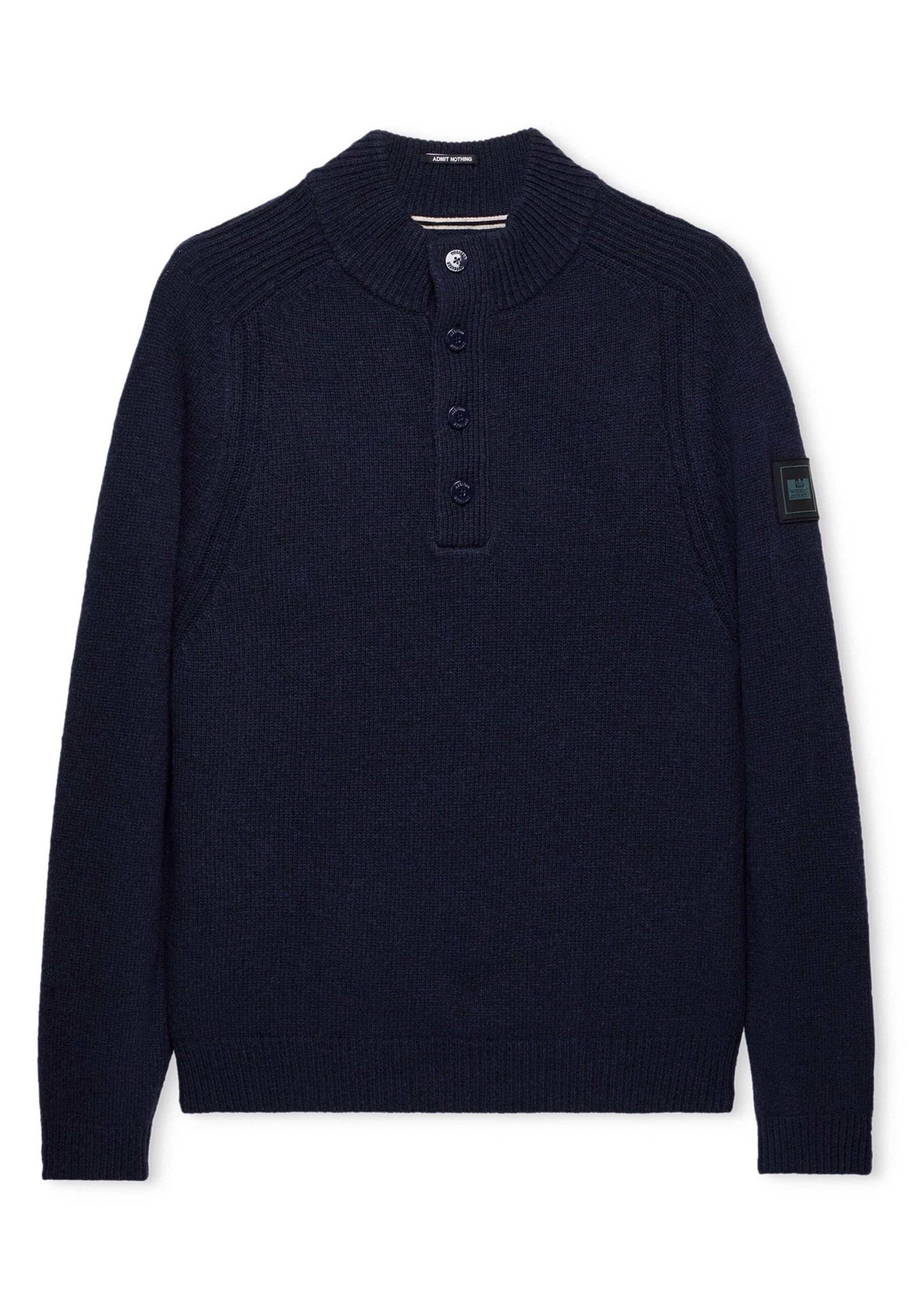 Weekend Offender Pullover in Blau: Vorderseite