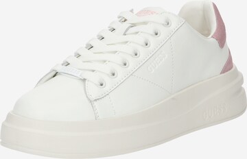 Sneaker low 'ELBINA' de la GUESS pe alb: față