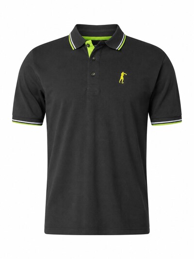 Boxeur des Rues T-Shirt 'Herren Poloshirt Boxeur des Rues aus Piqué-Baumwolle, Anthrazit, Limettengrüne Akzente' en XS en gris, Vue avec produit