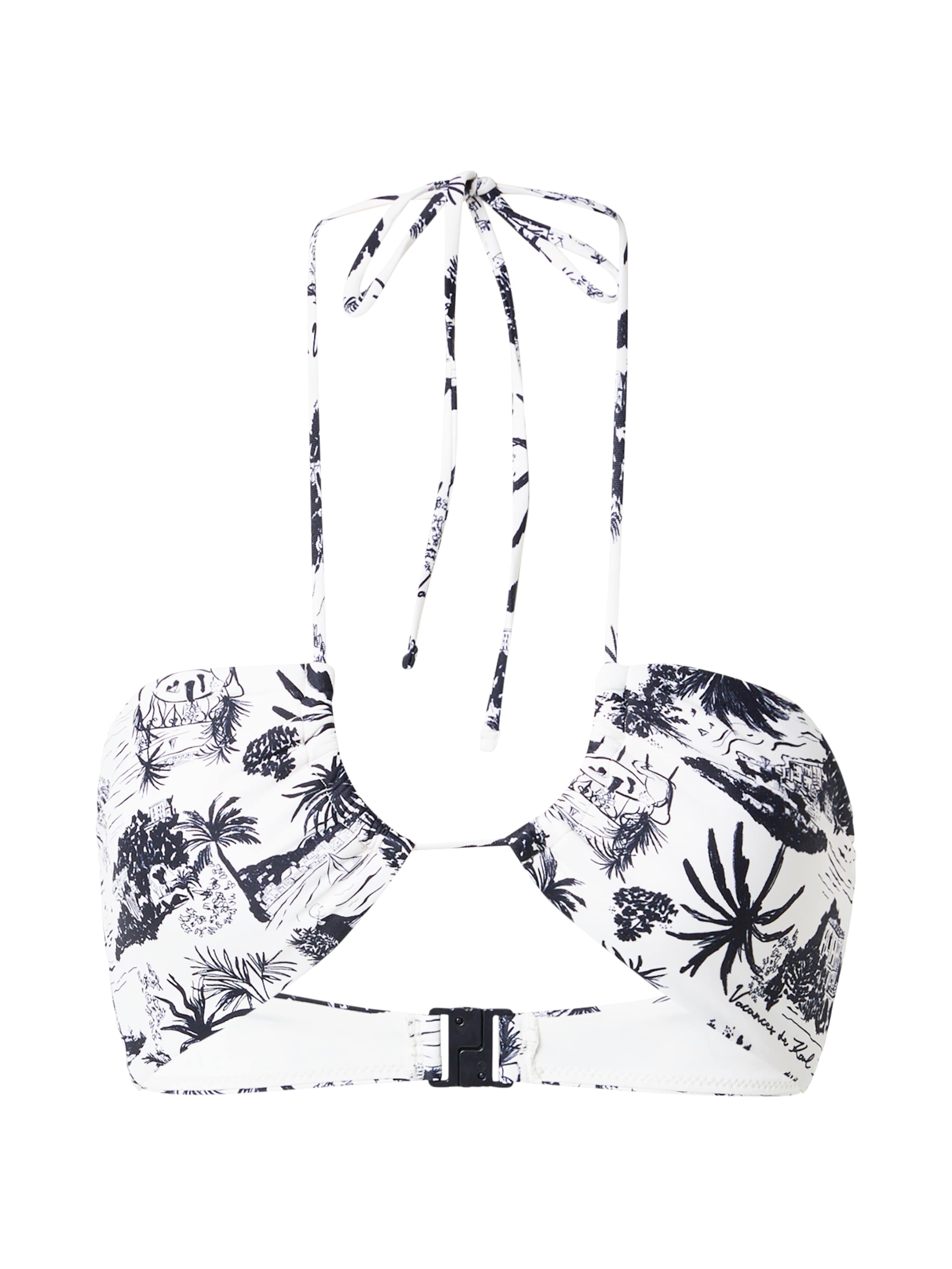 Karl Lagerfeld Bikini Top in White: front
