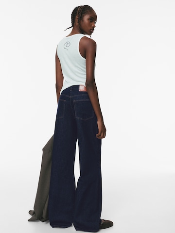 Pull&Bear Wide leg Jeans in Blue