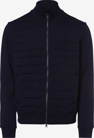 Nils Sundström Zip-Up Hoodie in Blue: front