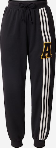 Tapered Pantaloni '3-Stripes ' de la ADIDAS ORIGINALS pe negru: față