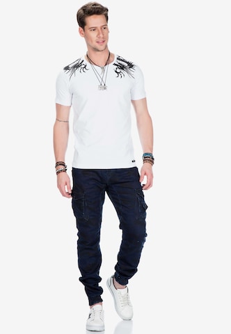 CIPO & BAXX Tapered Cargo trousers in Blue