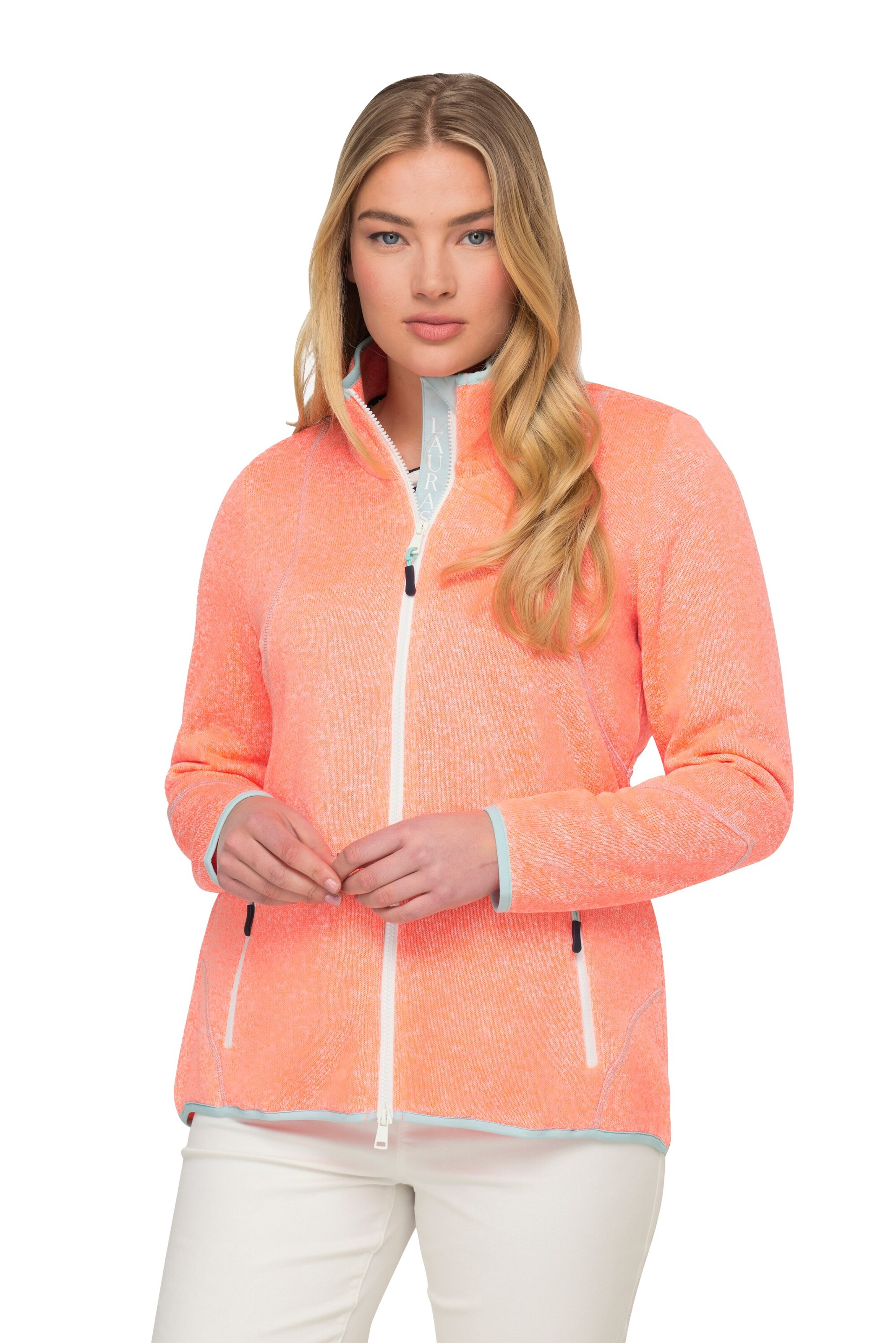 LAURASØN Sweat jacket in Orange: front