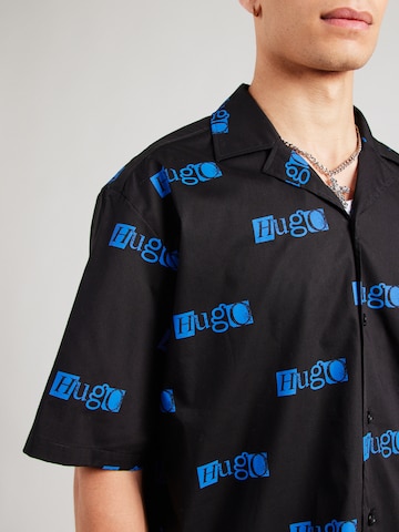 HUGO Comfort Fit Πουκάμισο 'Eligino' σε μαύρο