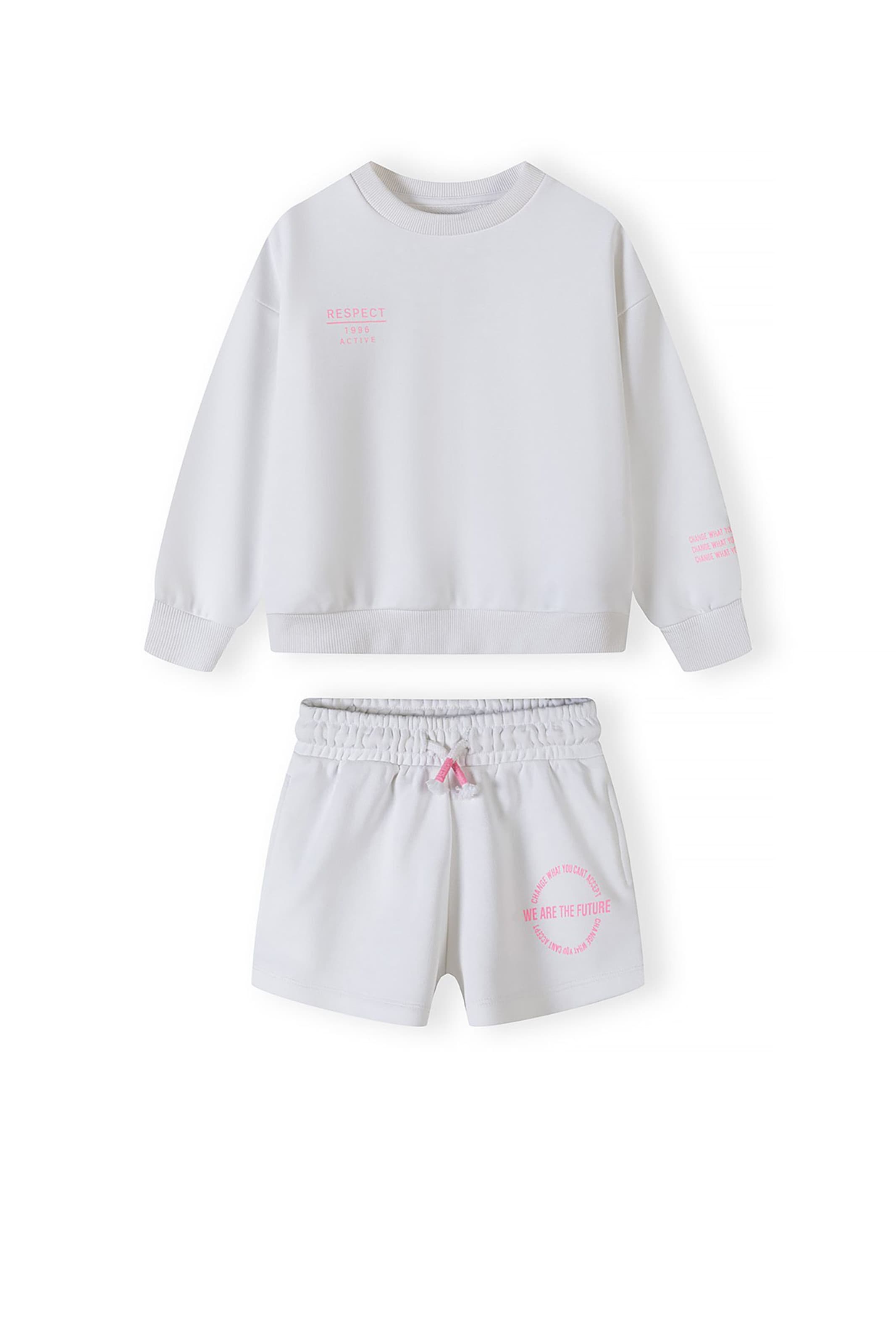 MINOTI Φόρμα τρεξίματος σε λευκό: μπροστά