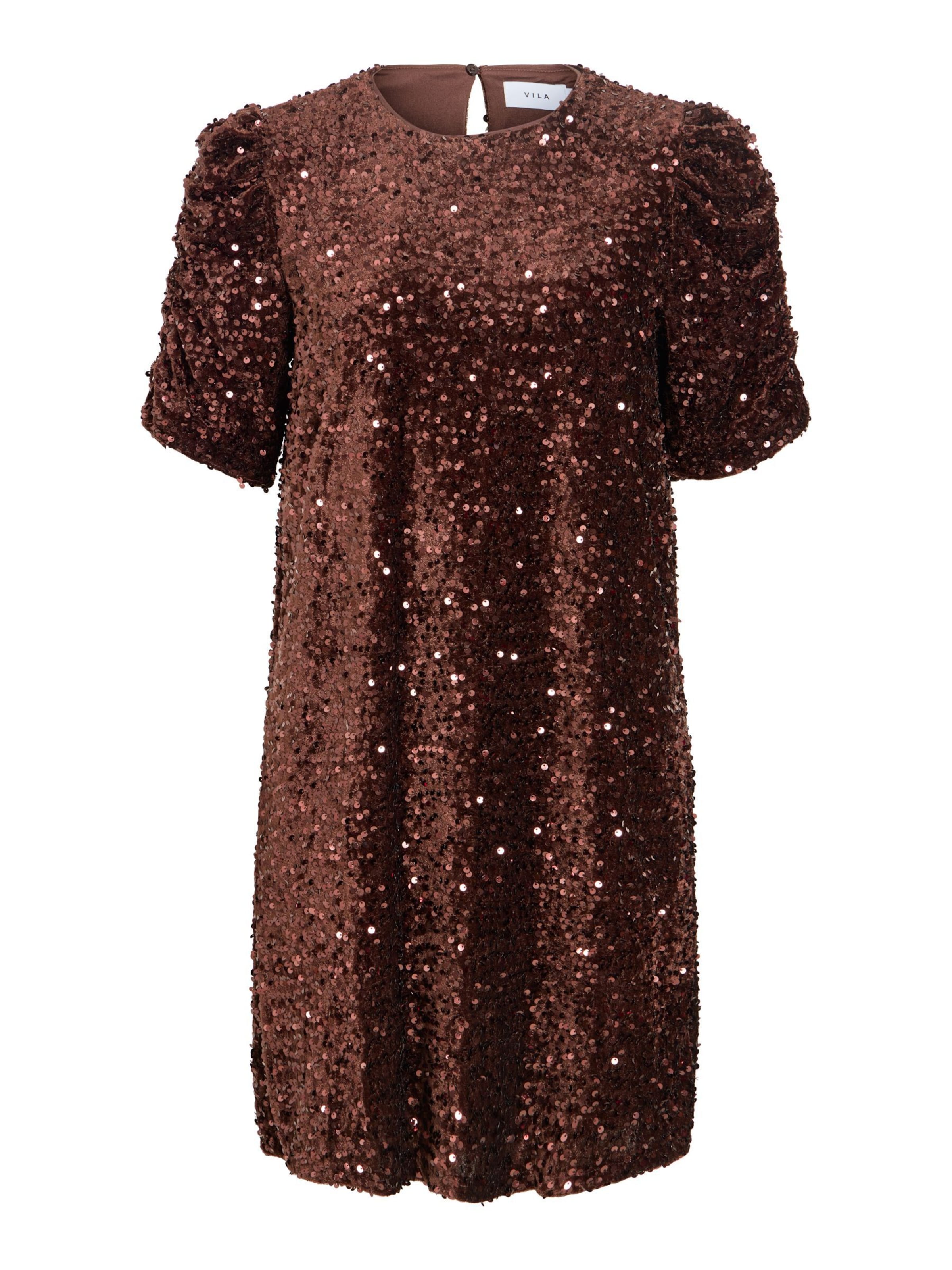 Robe 'BELIEVE' VILA en marron : devant
