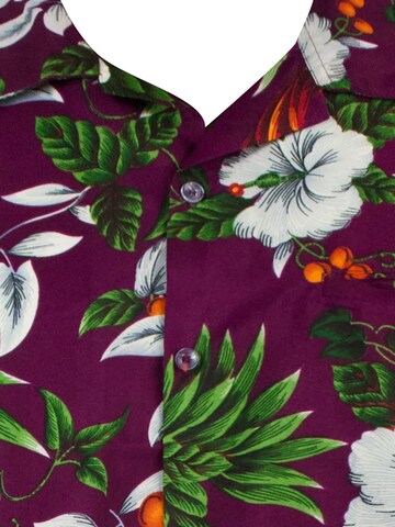 King Kameha Shirt 'Cherryparrot' in Red
