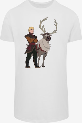 F4NT4STIC Shirt 'Frozen 2 Sven And Kristoff' in Wit: voorkant