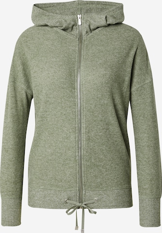 ZABAIONE Zip-Up Hoodie 'Ni44ka' in Green: front