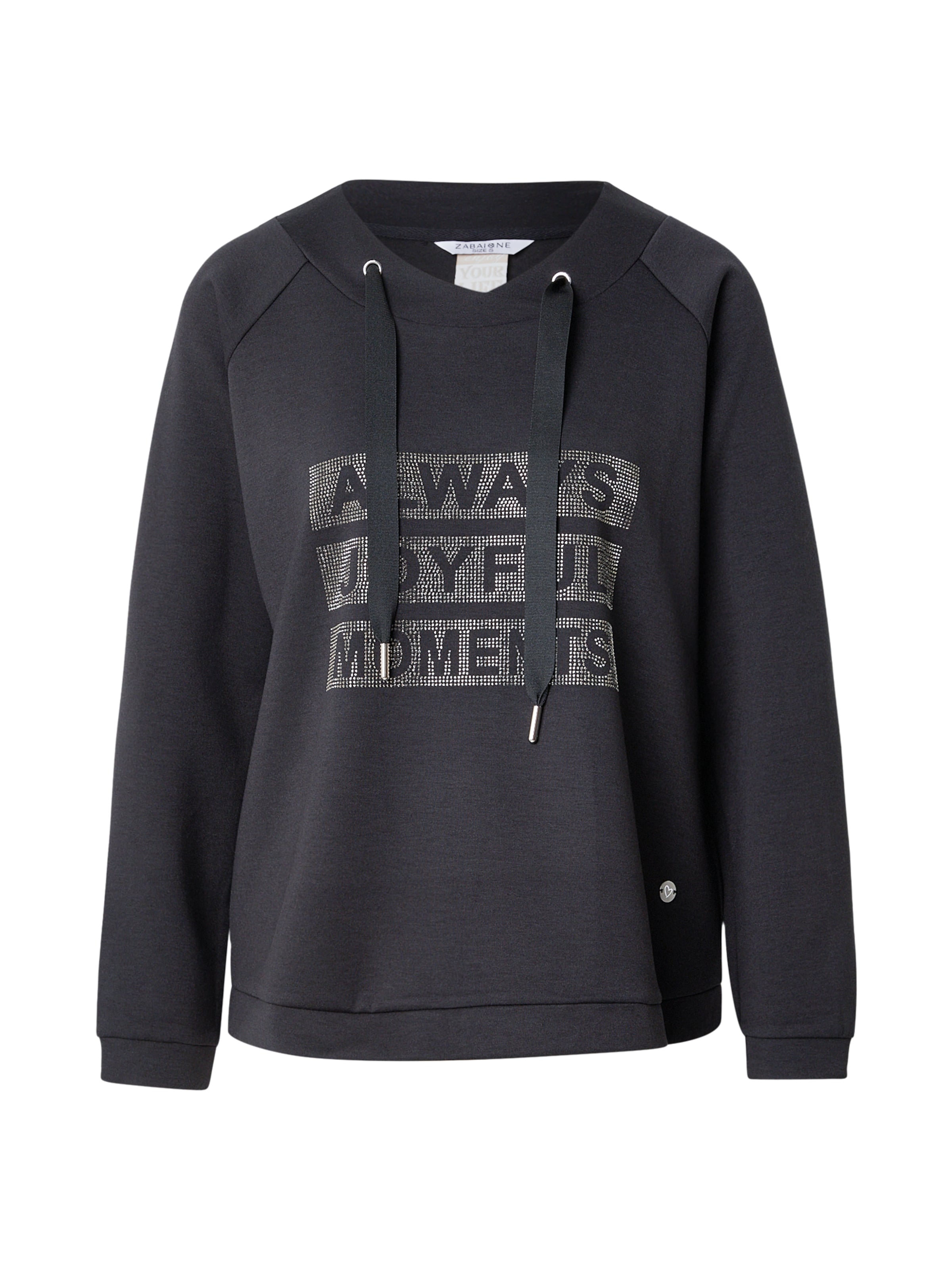 juoda ZABAIONE Megztinis be užsegimo 'Al44eya': priekis