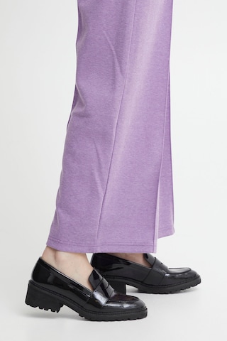 ICHI Wide leg Pants 'Kate' in Purple