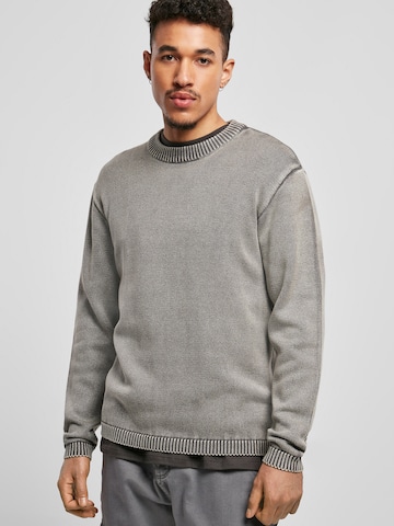 pelēks Urban Classics Džemperis 'Washed Sweater': no priekšpuses