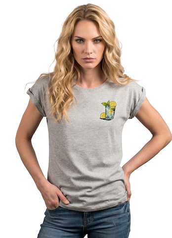 MAKAYA Shirt 'Gin Tonic' in Grey: front