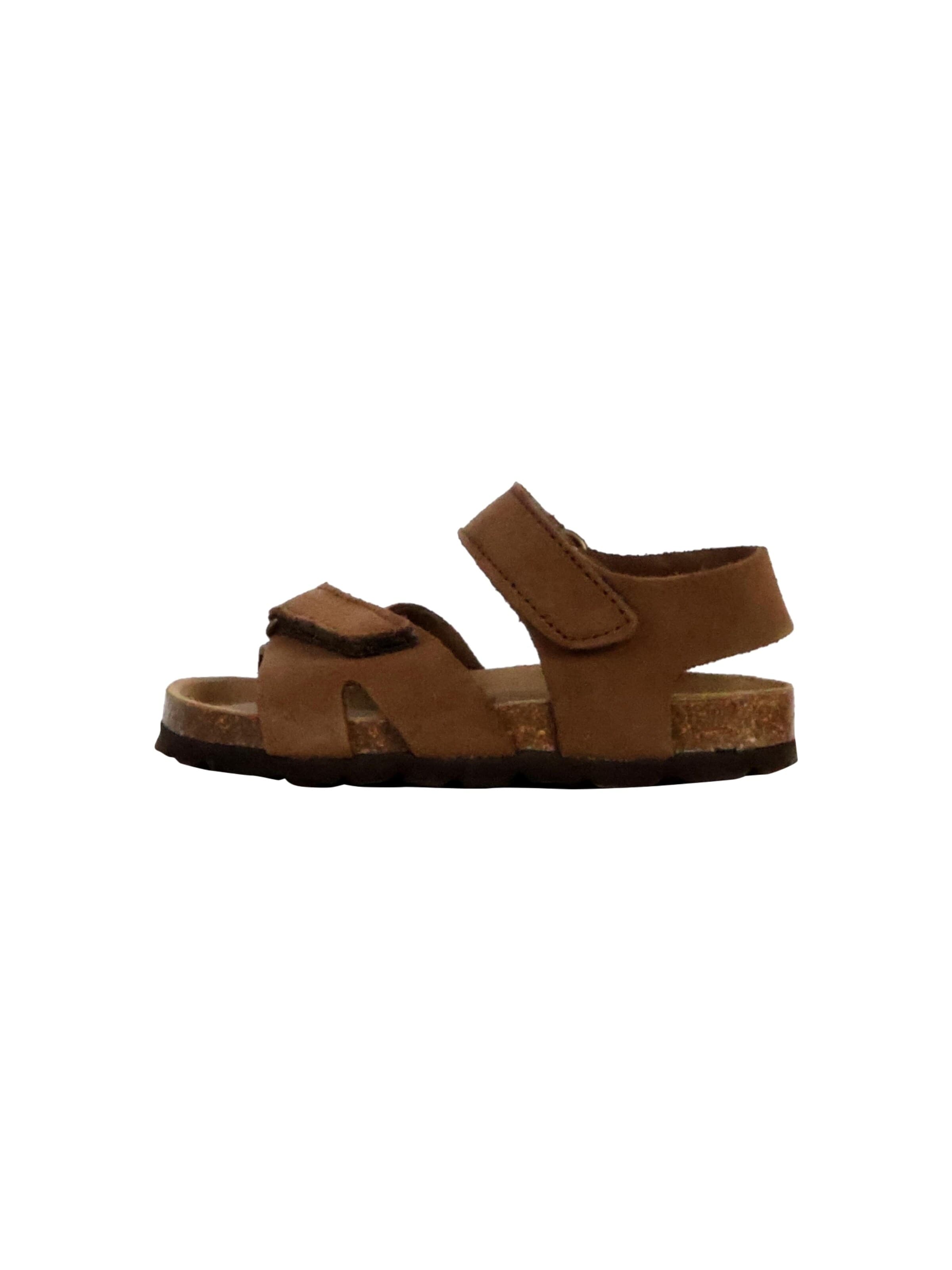 Chaussure basse 'Orion Scratch Leder-Pantoletten für Kinder' The Divine Factory en marron : devant