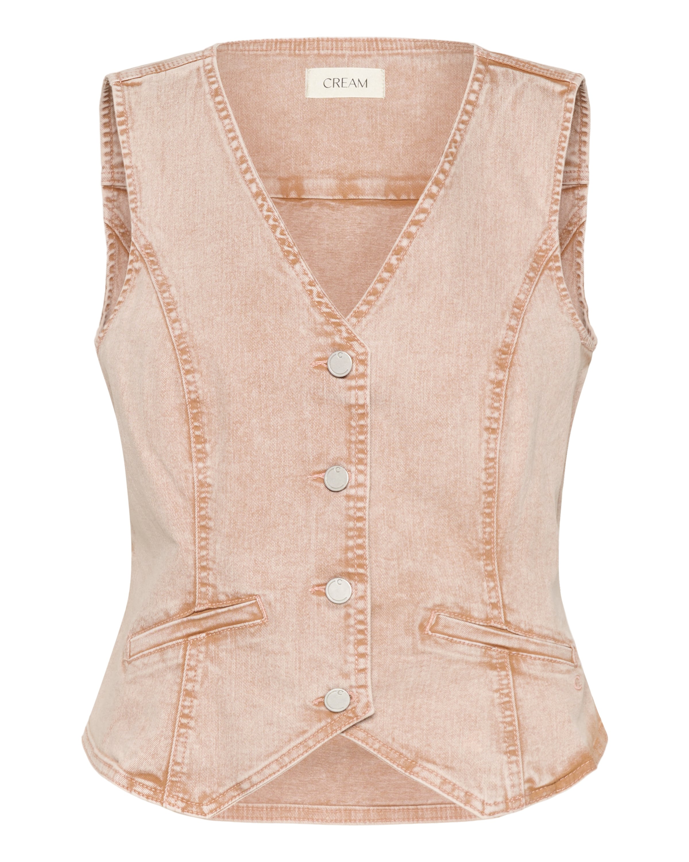 Cream Vest 'CRBirdie' in Pink: front