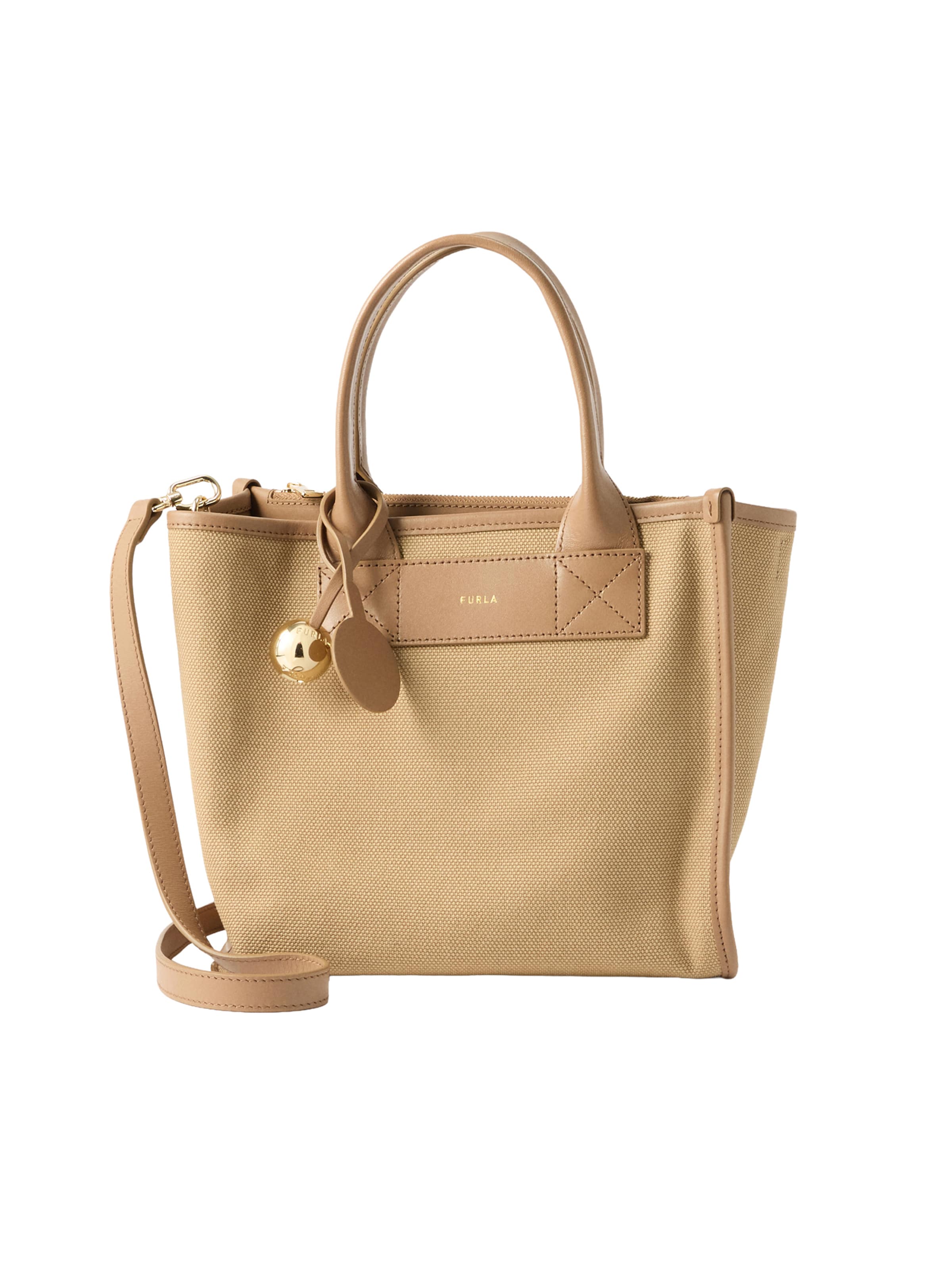 FURLA Håndtaske 'DIVIDE IT' i beige: forside