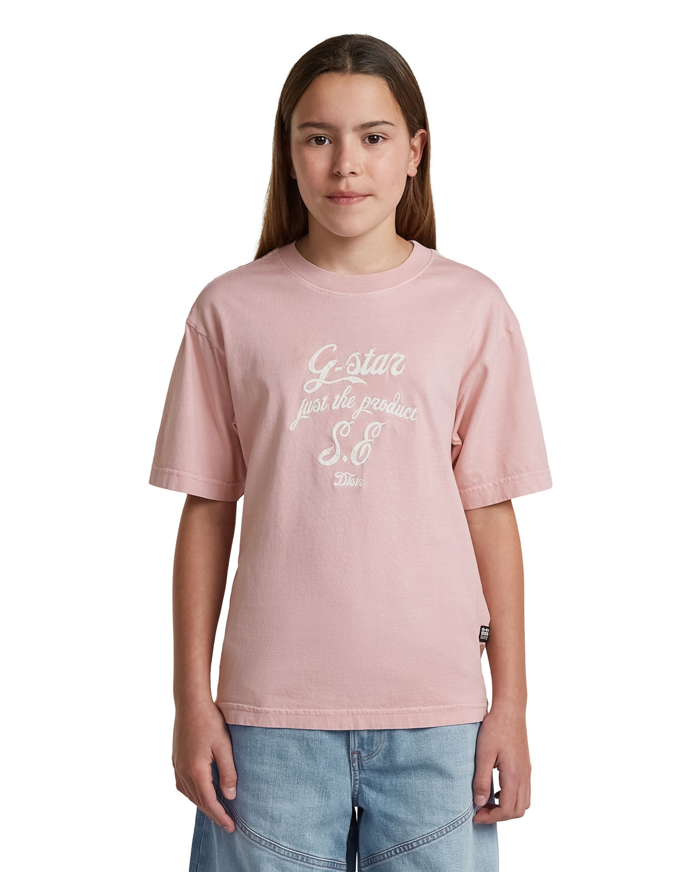 G-STAR Shirt 'Girls Oversized Top' in Roze: voorkant