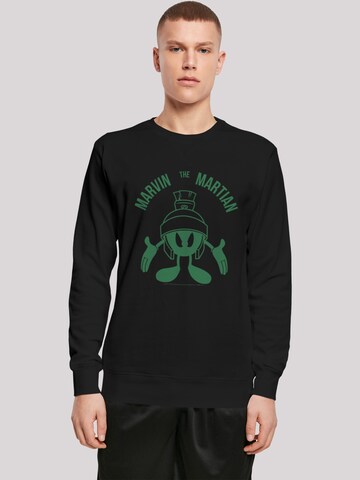 Sweat-shirt 'Looney Tunes Marvin The Martian' F4NT4STIC en noir : devant